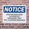 Signmission High Voltage Area Authorized Personnel Only OSHA Notice Sign, Plastic, 14in W x 10in L, 2PK OS-2PACK-NS-P-1014-L-13506 - alternate 6